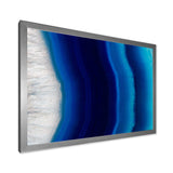 Stone of blue agate crystal