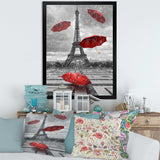 Flying Umbrella with Eiffel Tower