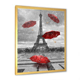 Flying Umbrella with Eiffel Tower
