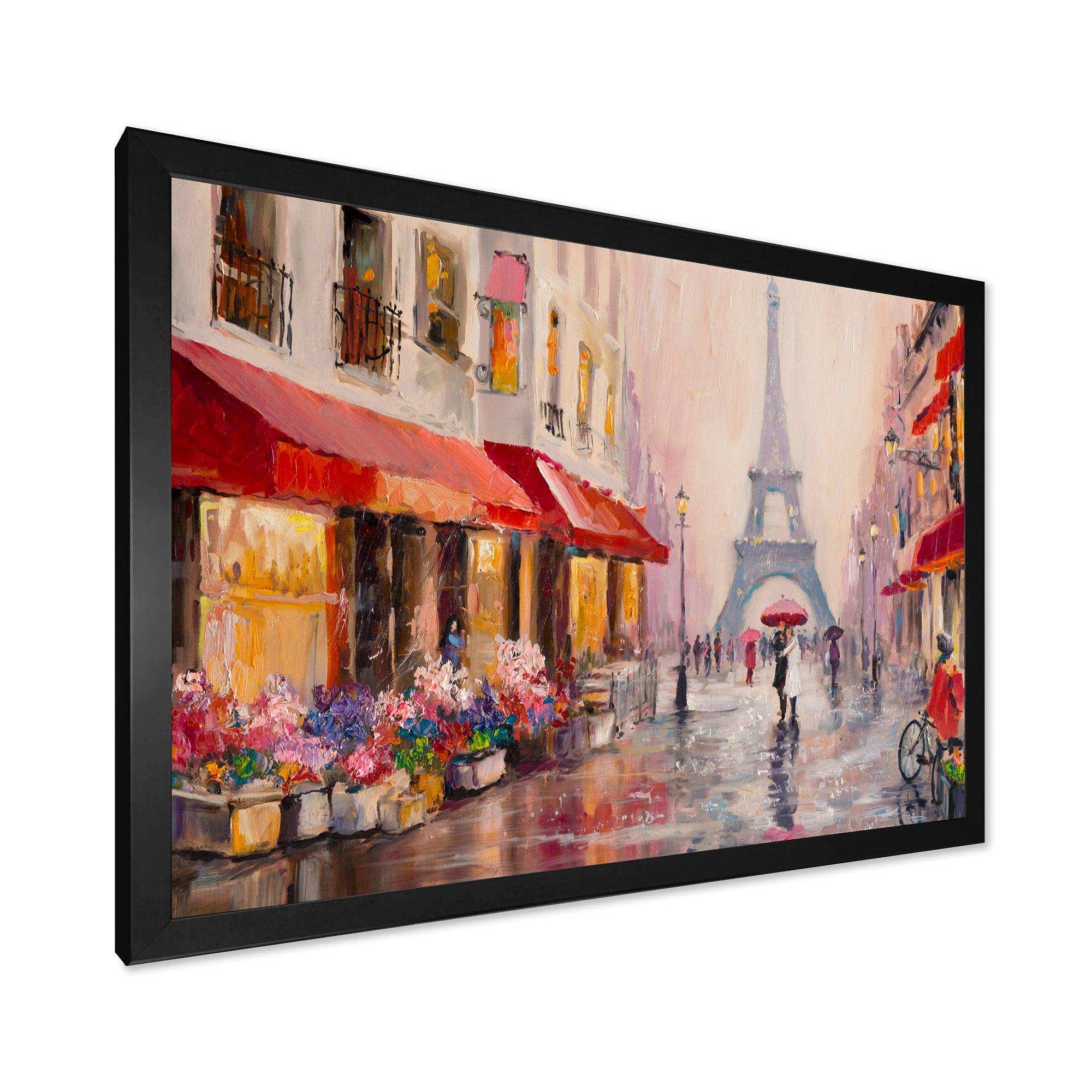 Lovers in Paris Eiffel Tower