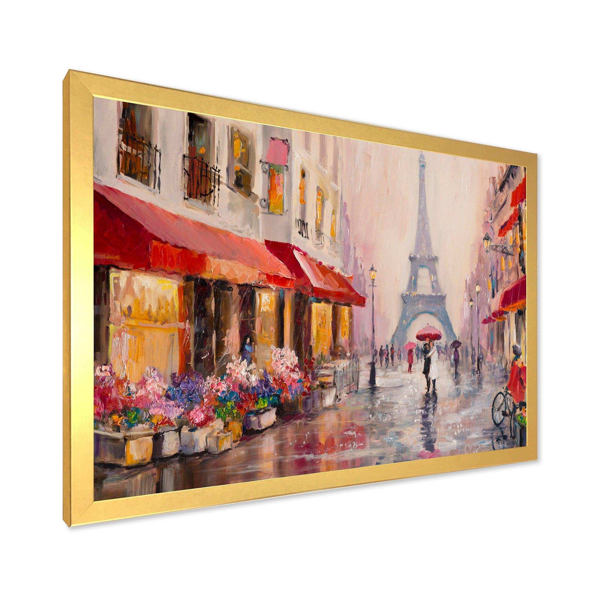 Lovers in Paris Eiffel Tower