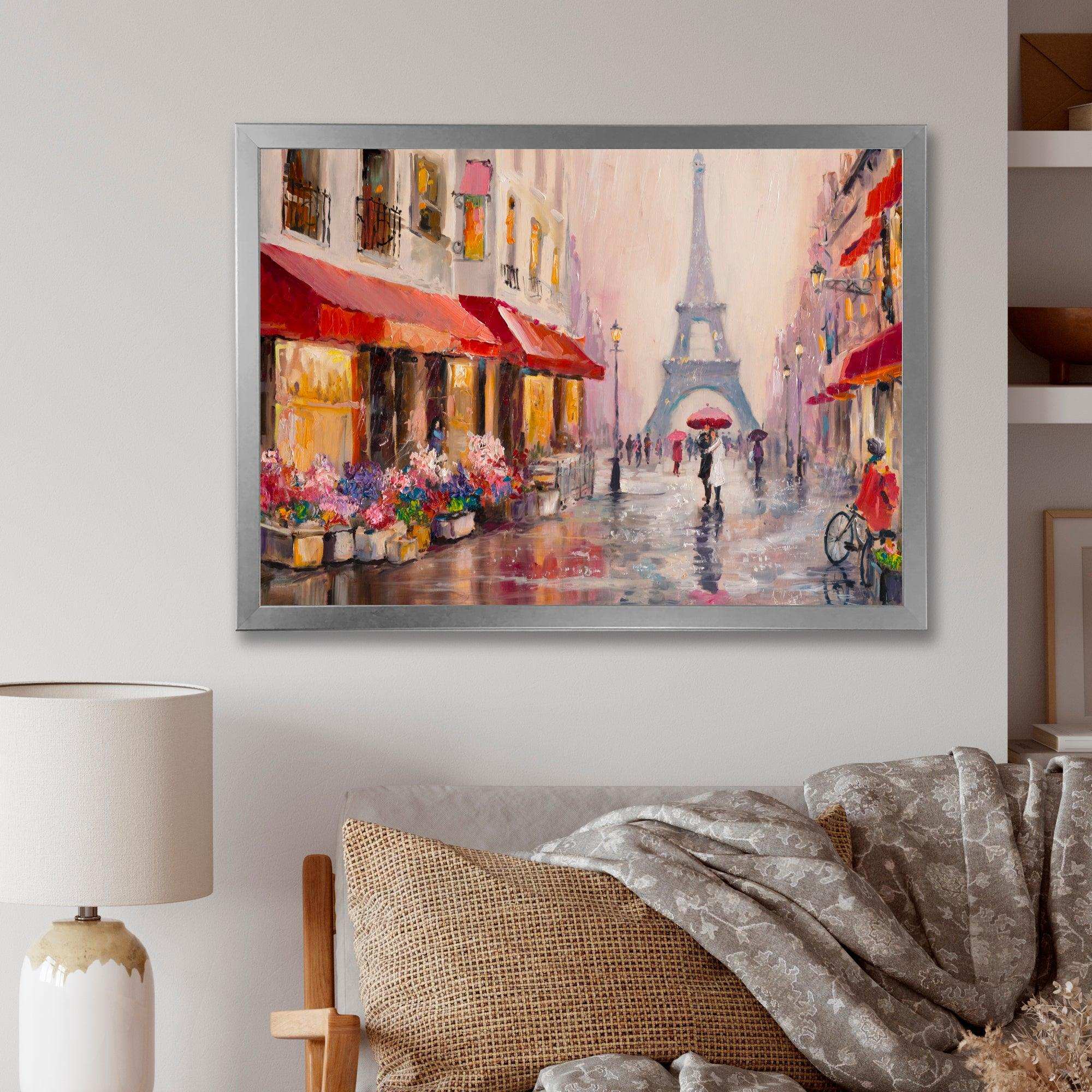 Lovers in Paris Eiffel Tower