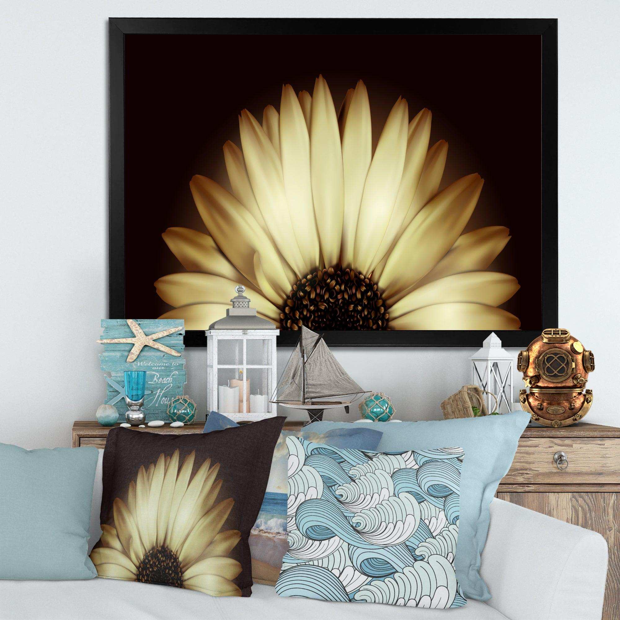 Sunflower in Black background