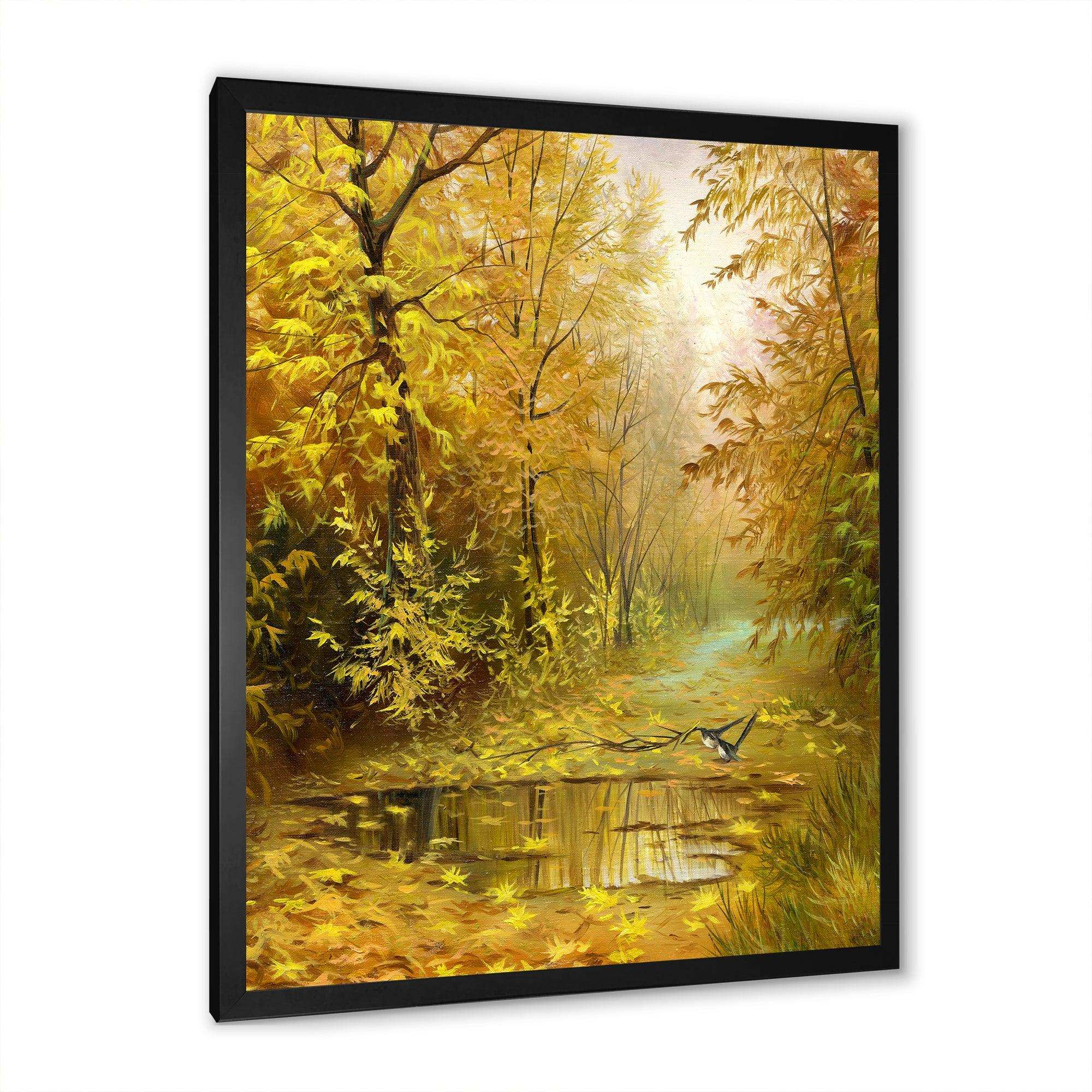 Pathway in Beautiful Autumn Forest