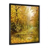 Pathway in Beautiful Autumn Forest