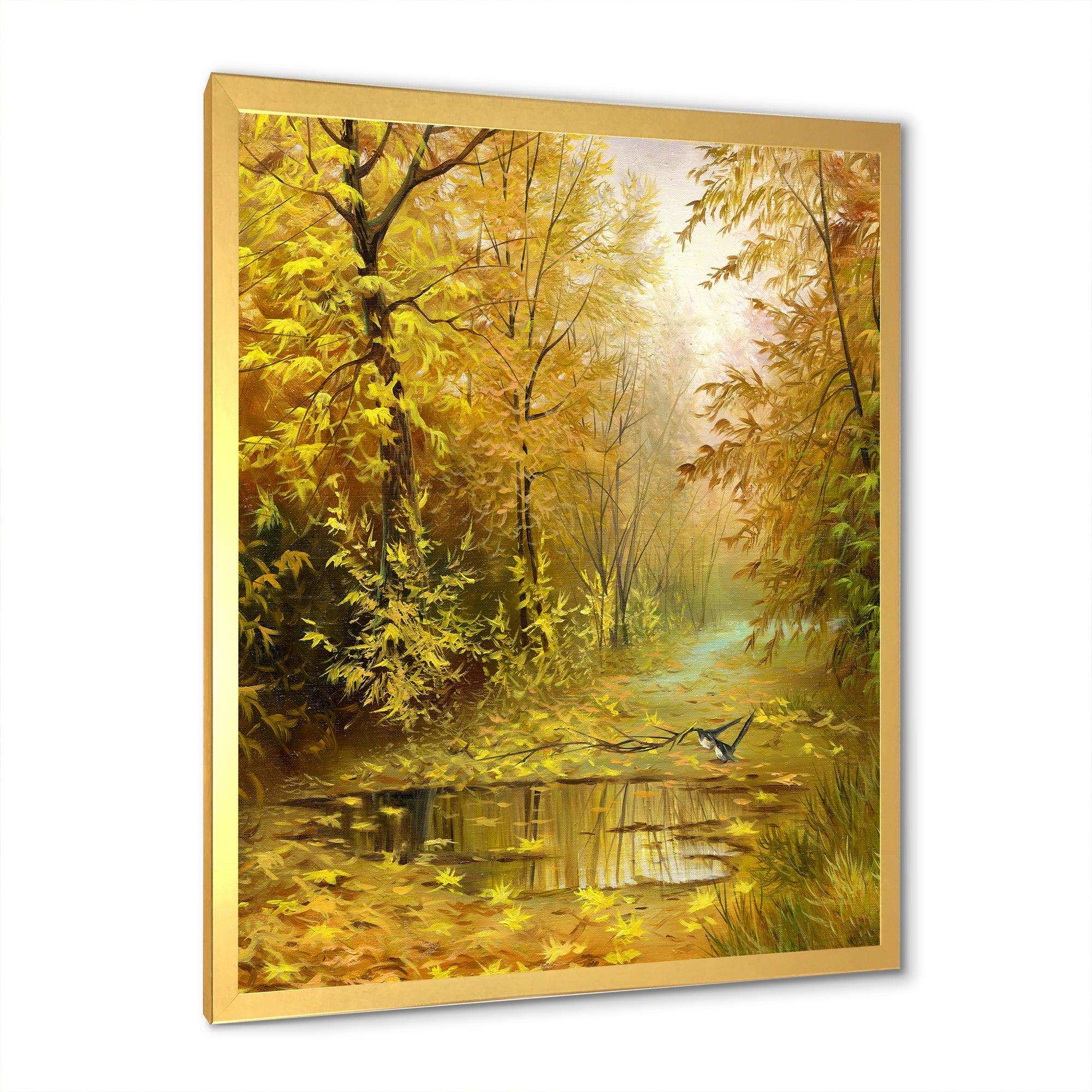 Pathway in Beautiful Autumn Forest