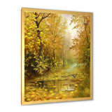 Pathway in Beautiful Autumn Forest