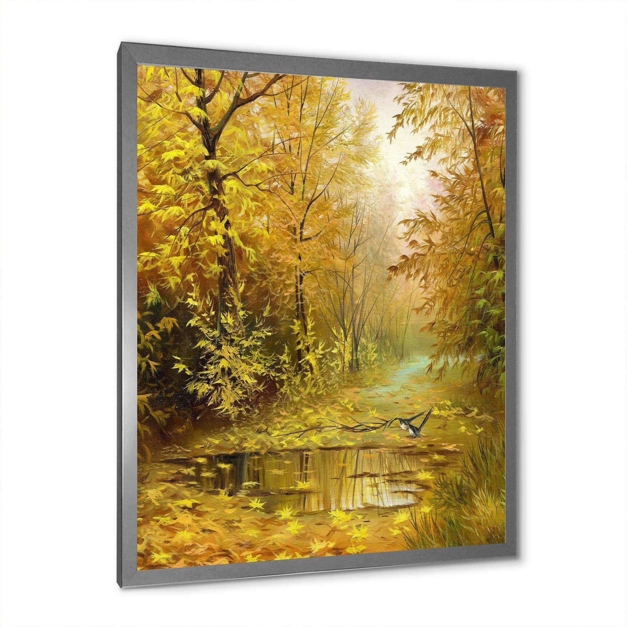 Pathway in Beautiful Autumn Forest