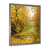 Pathway in Beautiful Autumn Forest