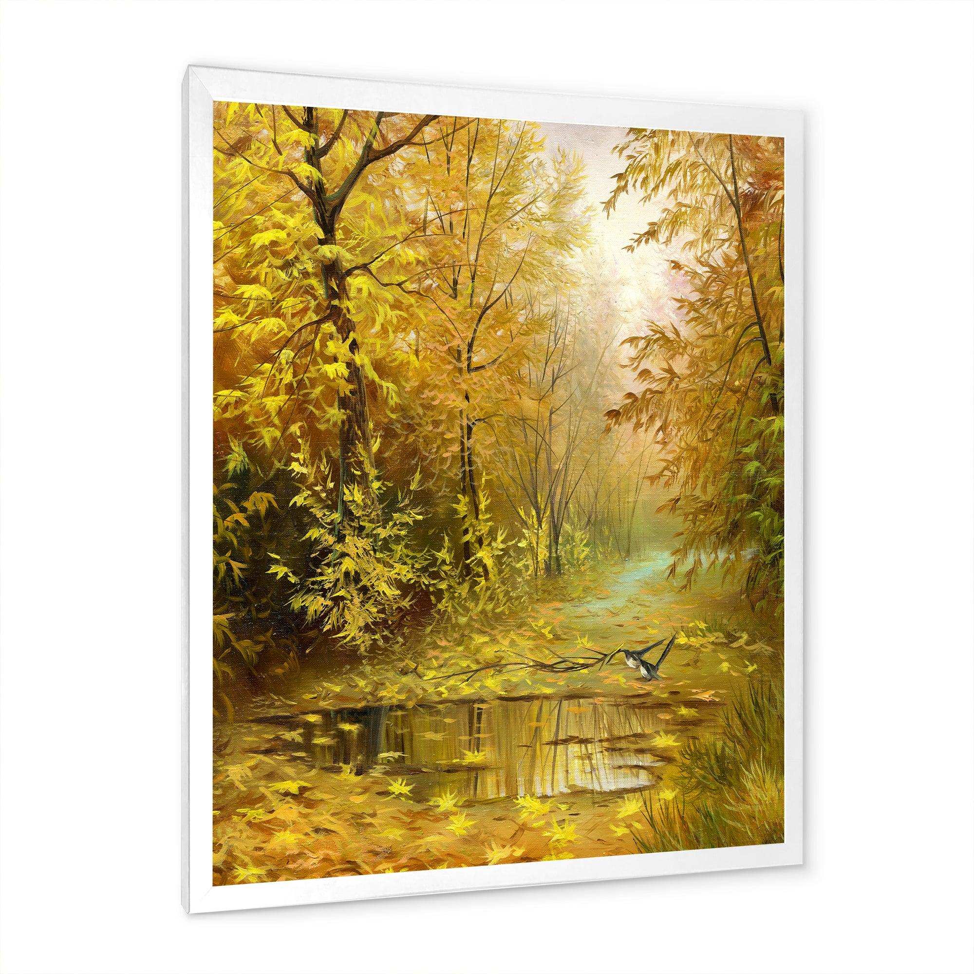 Pathway in Beautiful Autumn Forest