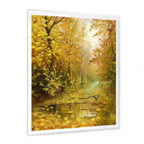 Pathway in Beautiful Autumn Forest