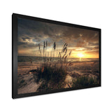 Grassy and beach sunset