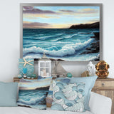 Ocean Waves at Seashore