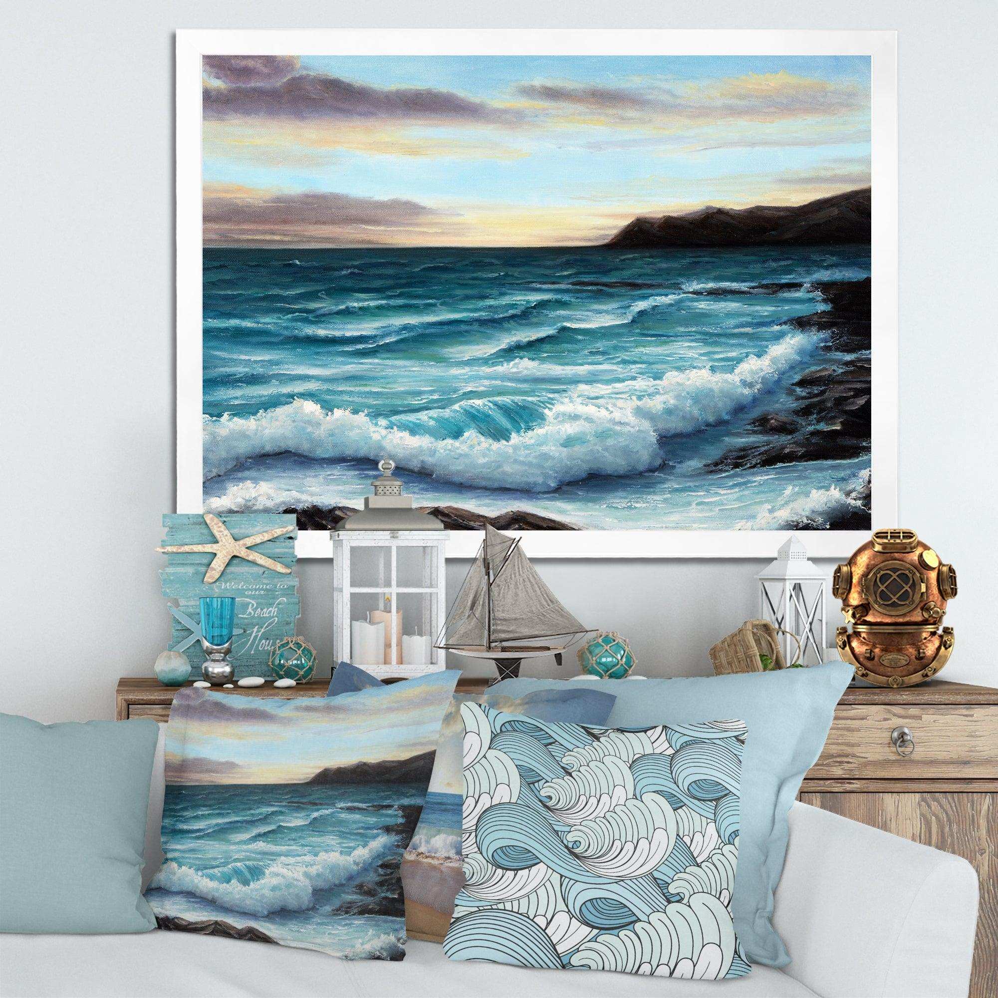 Ocean Waves at Seashore