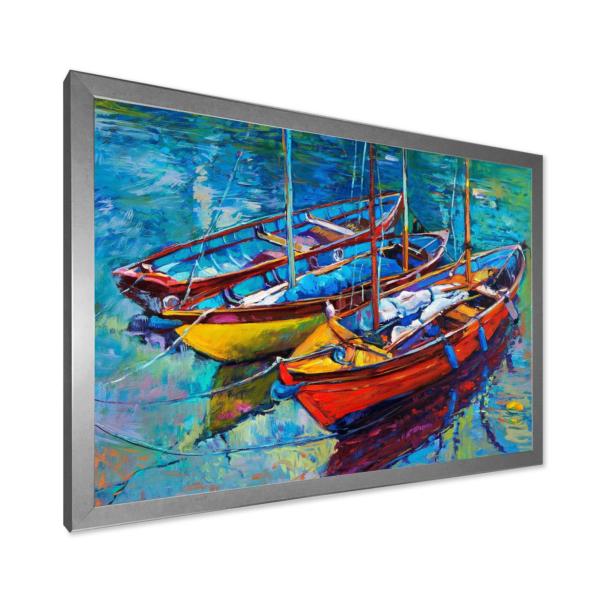 Three Fishing Boat Oil Painting