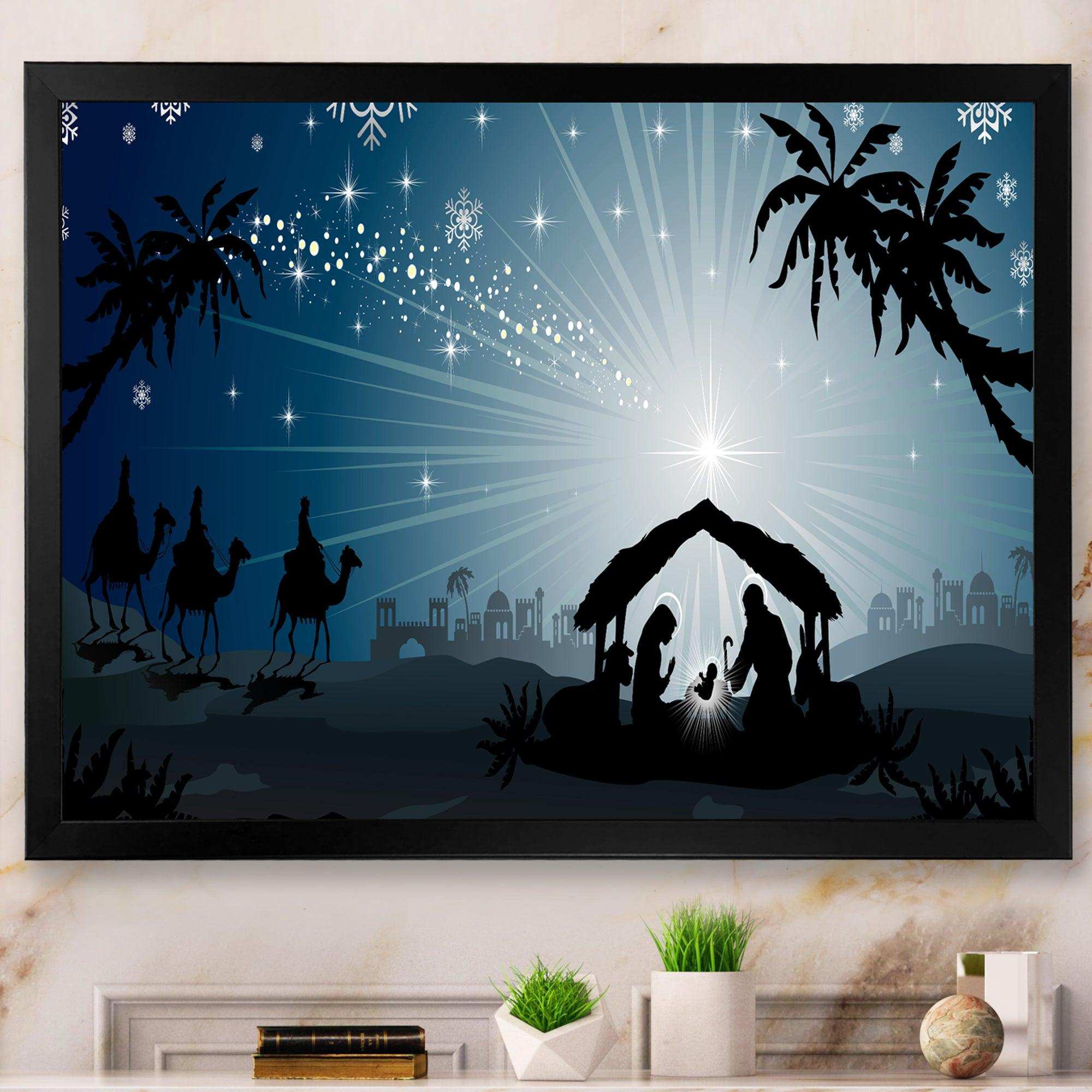 Christmas Nativity Scene with Three Wise Men