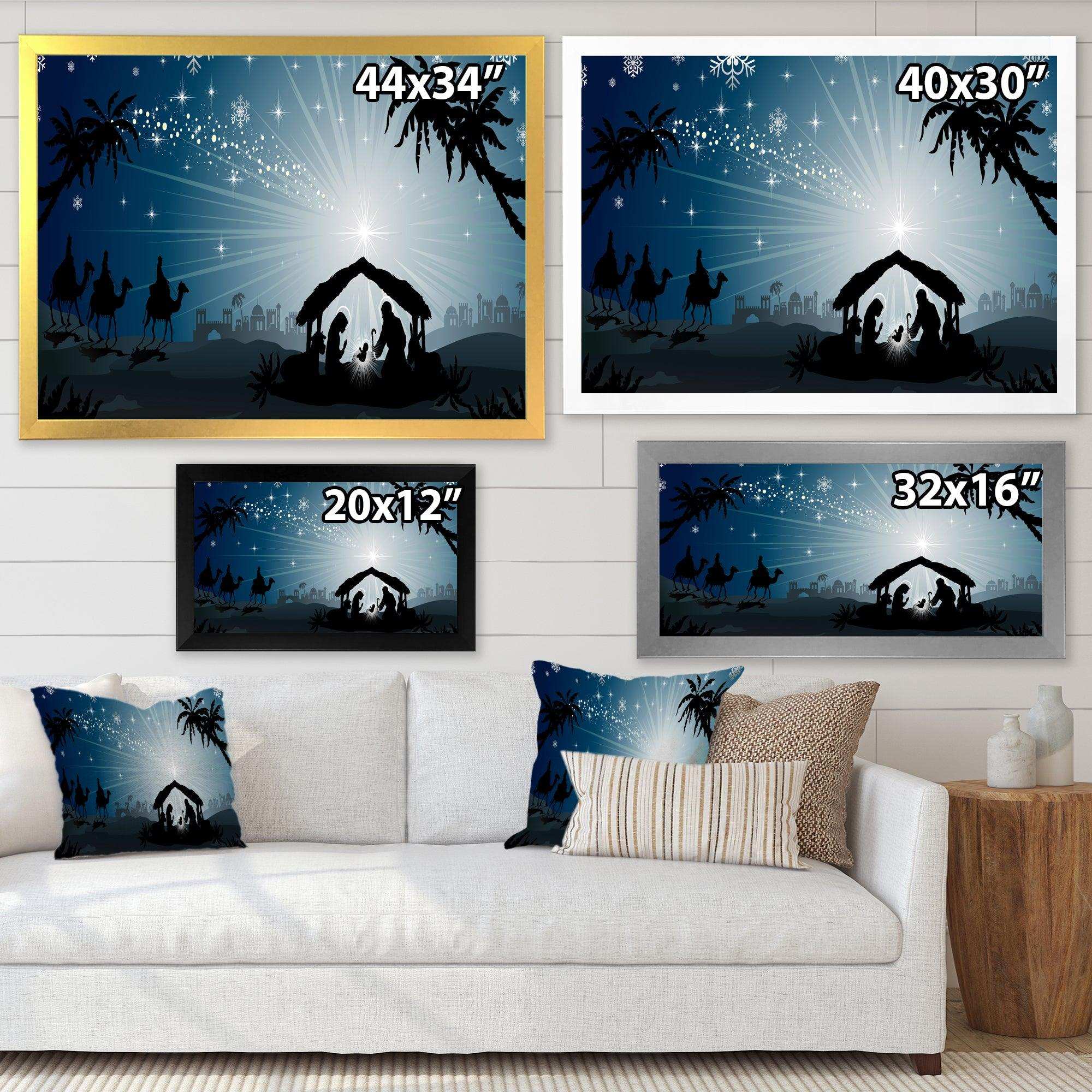Christmas Nativity Scene with Three Wise Men