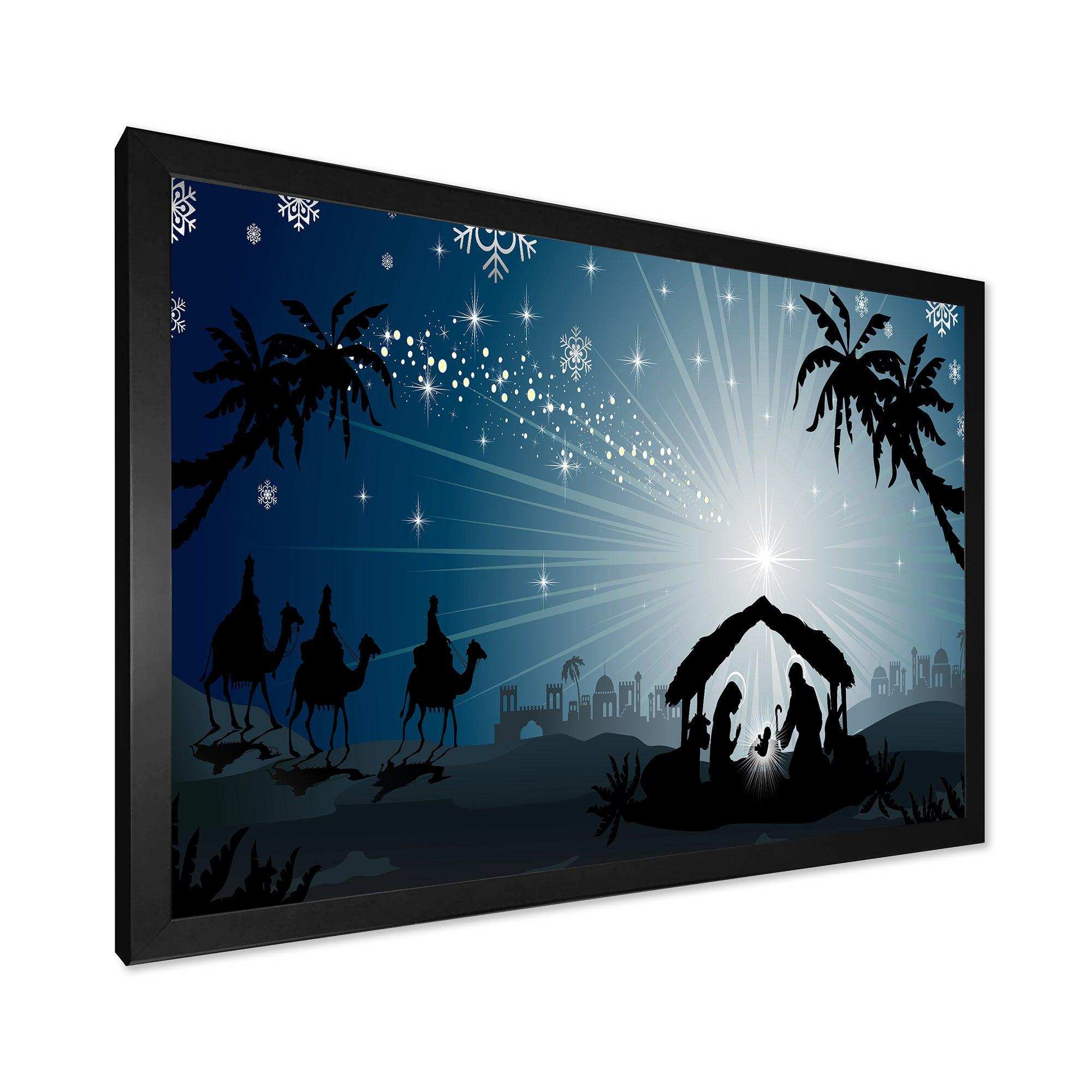 Christmas Nativity Scene with Three Wise Men