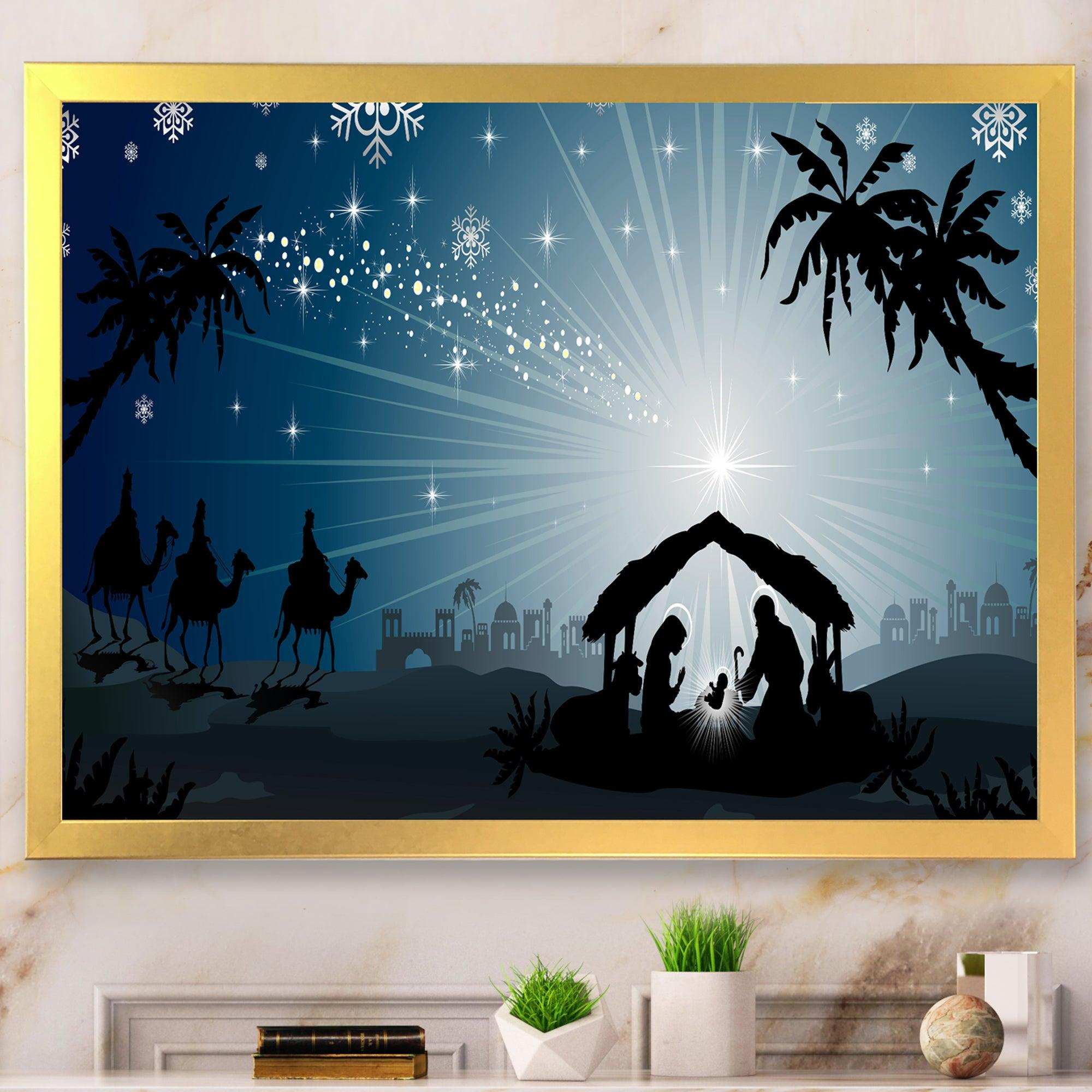 Christmas Nativity Scene with Three Wise Men
