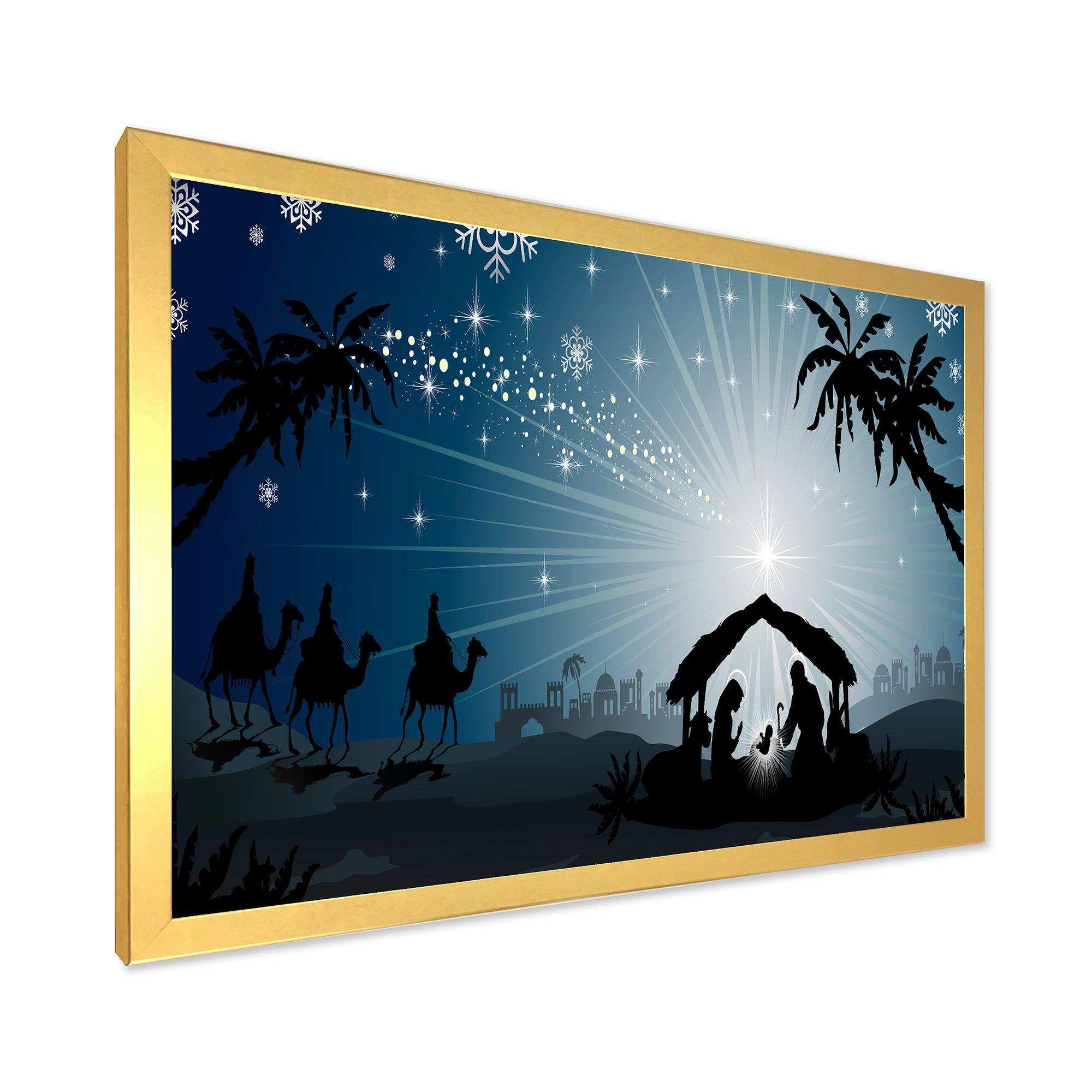 Christmas Nativity Scene with Three Wise Men