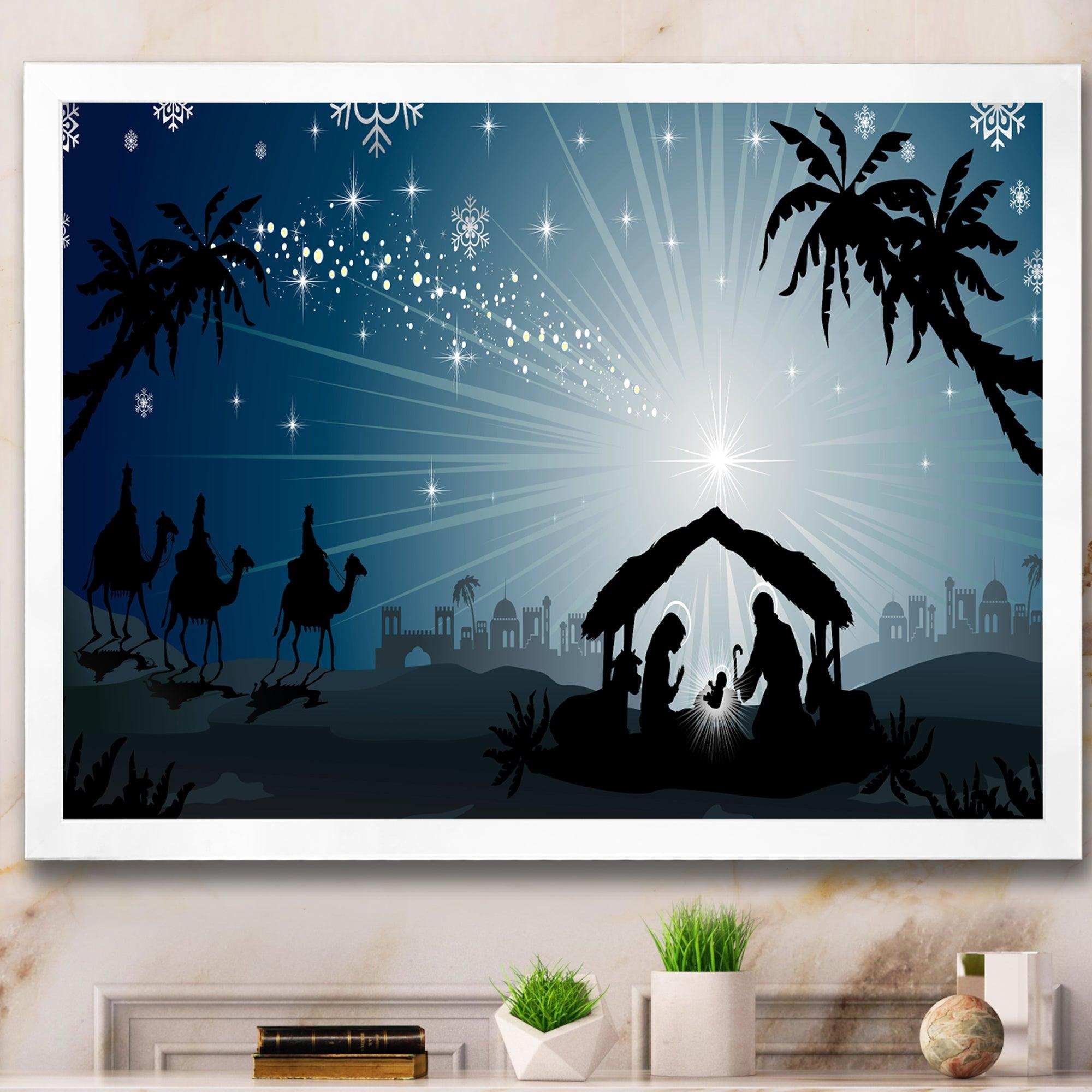 Christmas Nativity Scene with Three Wise Men