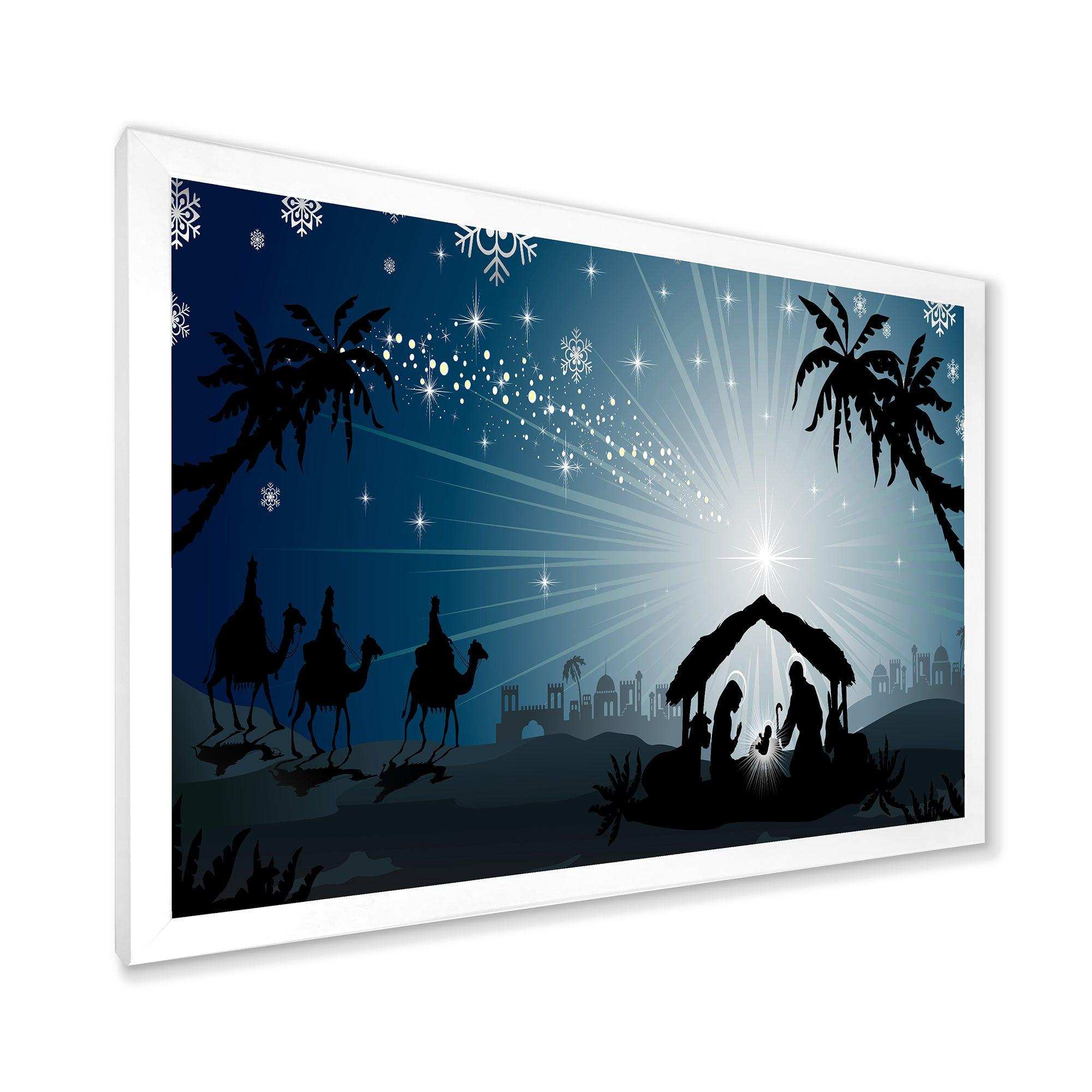 Christmas Nativity Scene with Three Wise Men