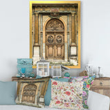 Old Wooden Door With Carvings in Paris, France