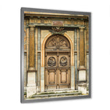 Old Wooden Door With Carvings in Paris, France