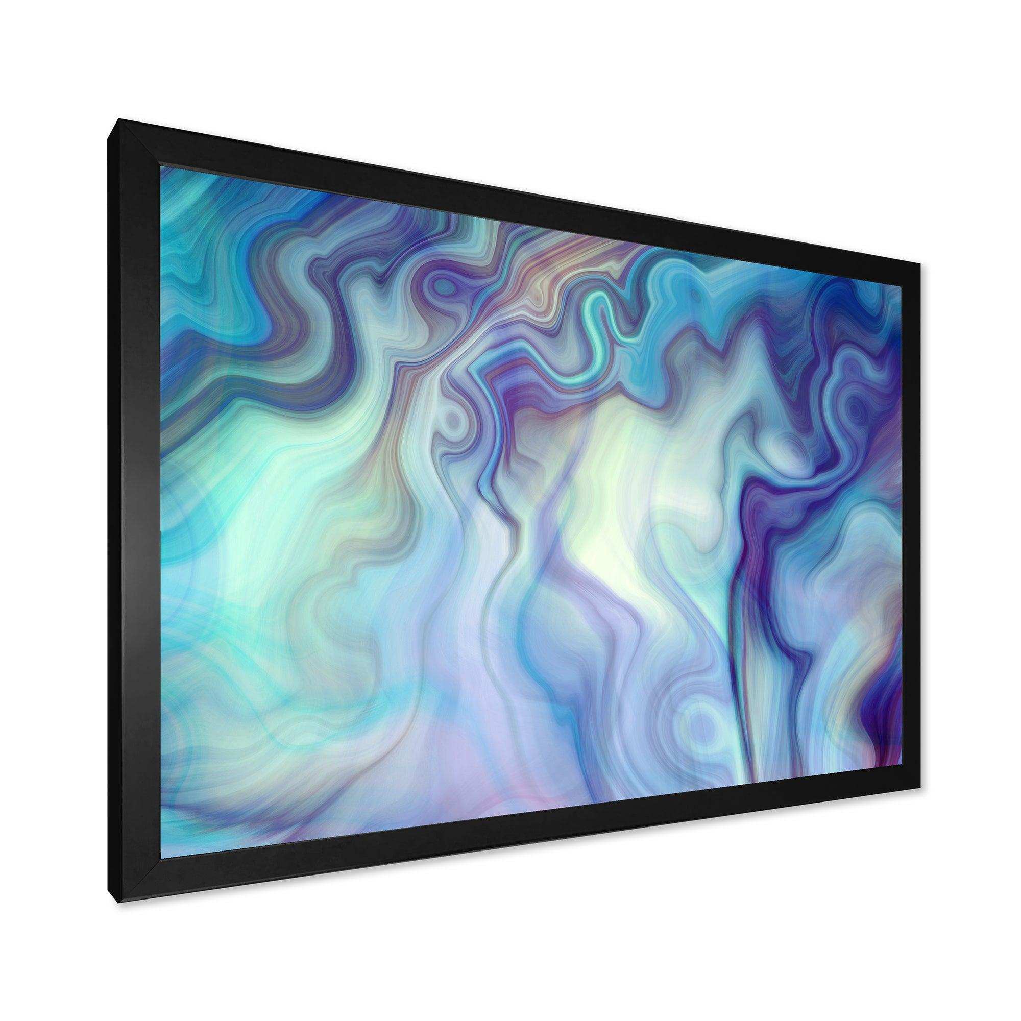 Marbled Colours in Shades of Turquoise and Purple