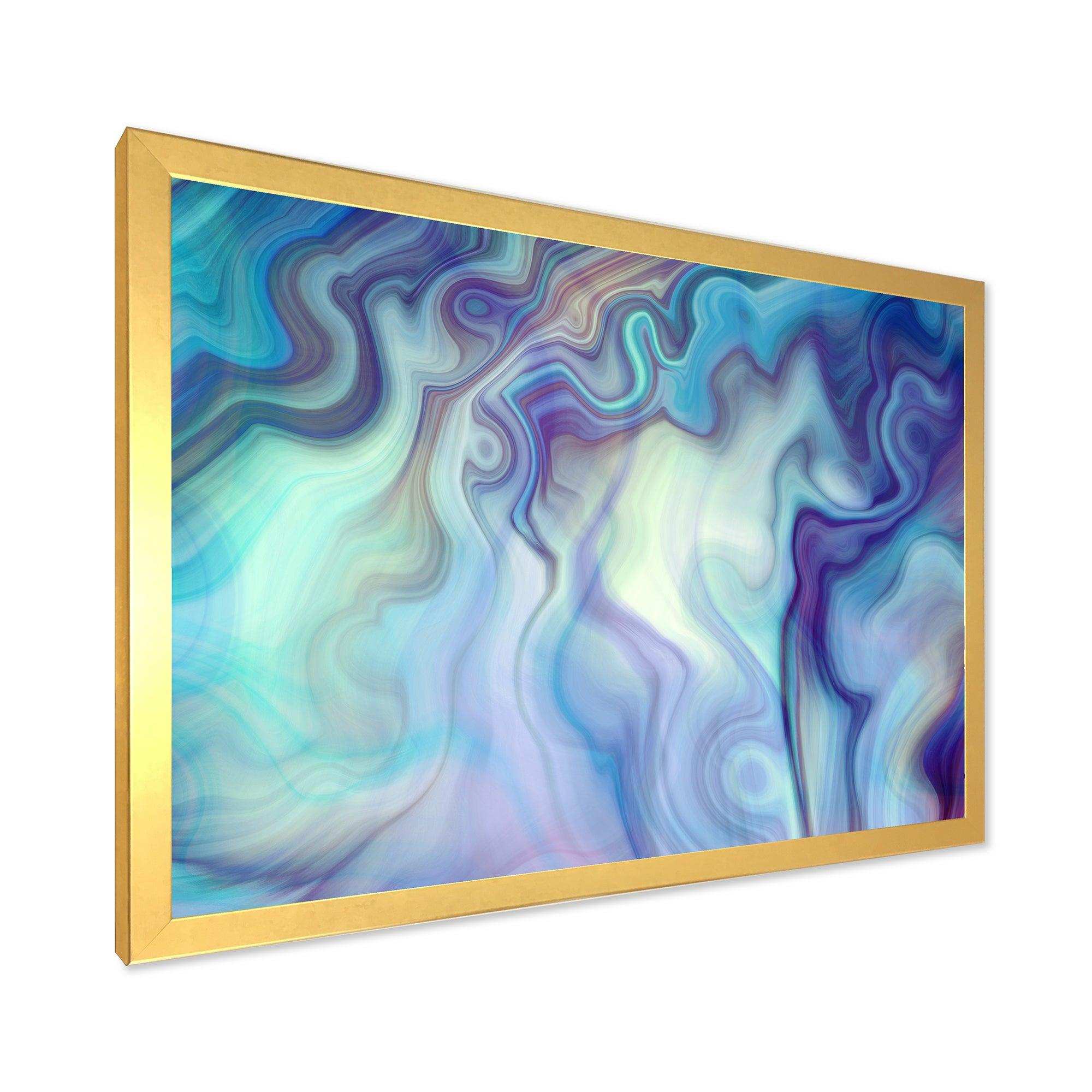 Marbled Colours in Shades of Turquoise and Purple