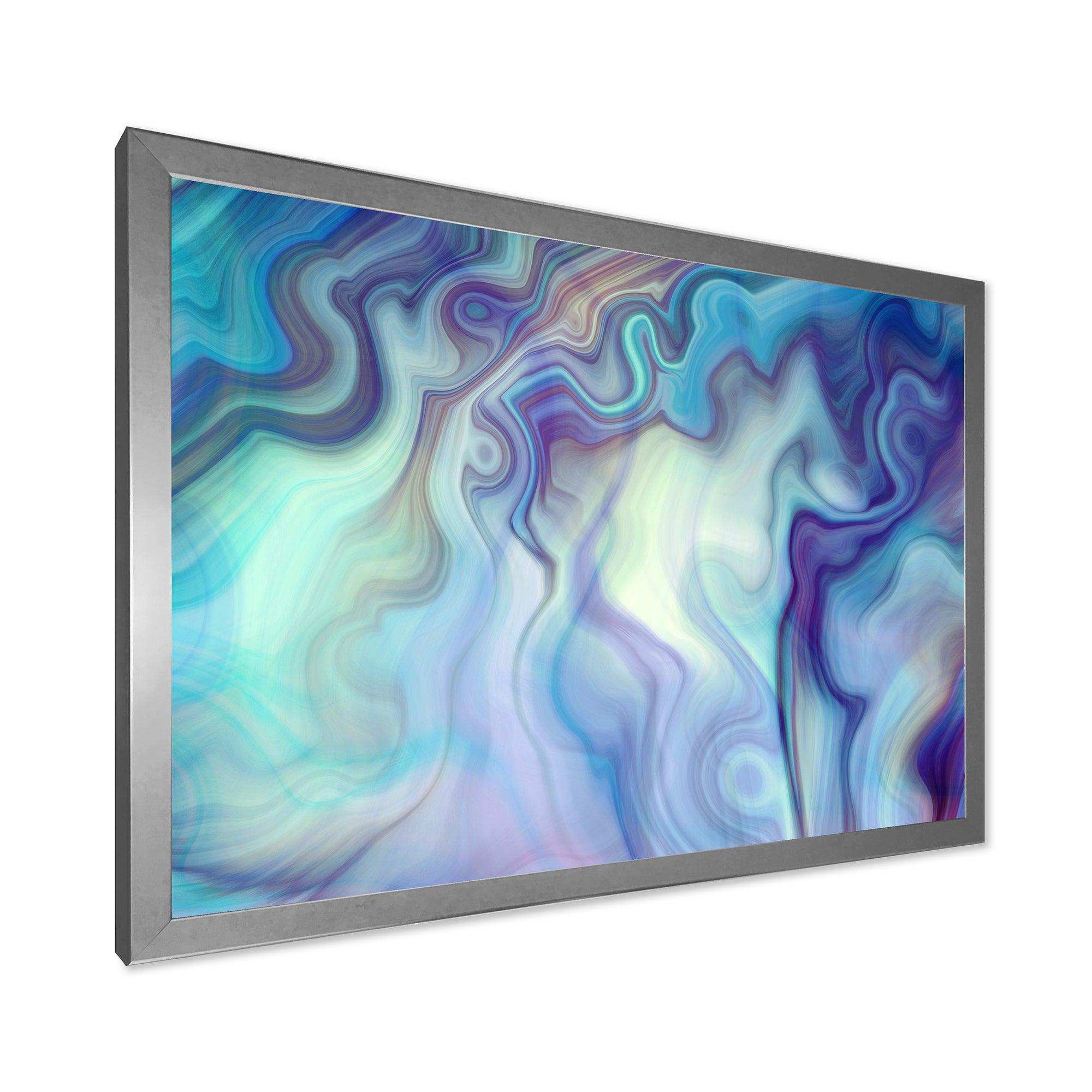 Marbled Colours in Shades of Turquoise and Purple