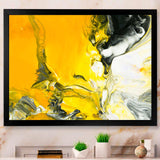 White and Yellow Marbled Acrylic with a cloud of Black