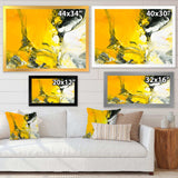 White and Yellow Marbled Acrylic with a cloud of Black