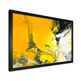 White and Yellow Marbled Acrylic with a cloud of Black