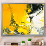 White and Yellow Marbled Acrylic with a cloud of Black