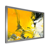 White and Yellow Marbled Acrylic with a cloud of Black