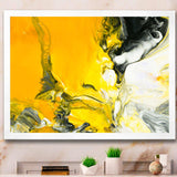 White and Yellow Marbled Acrylic with a cloud of Black