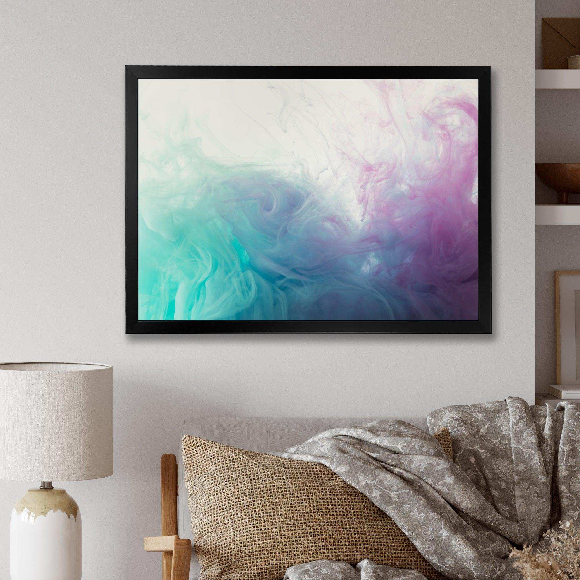 Cyan, Blue and Pink water in Ink Composition