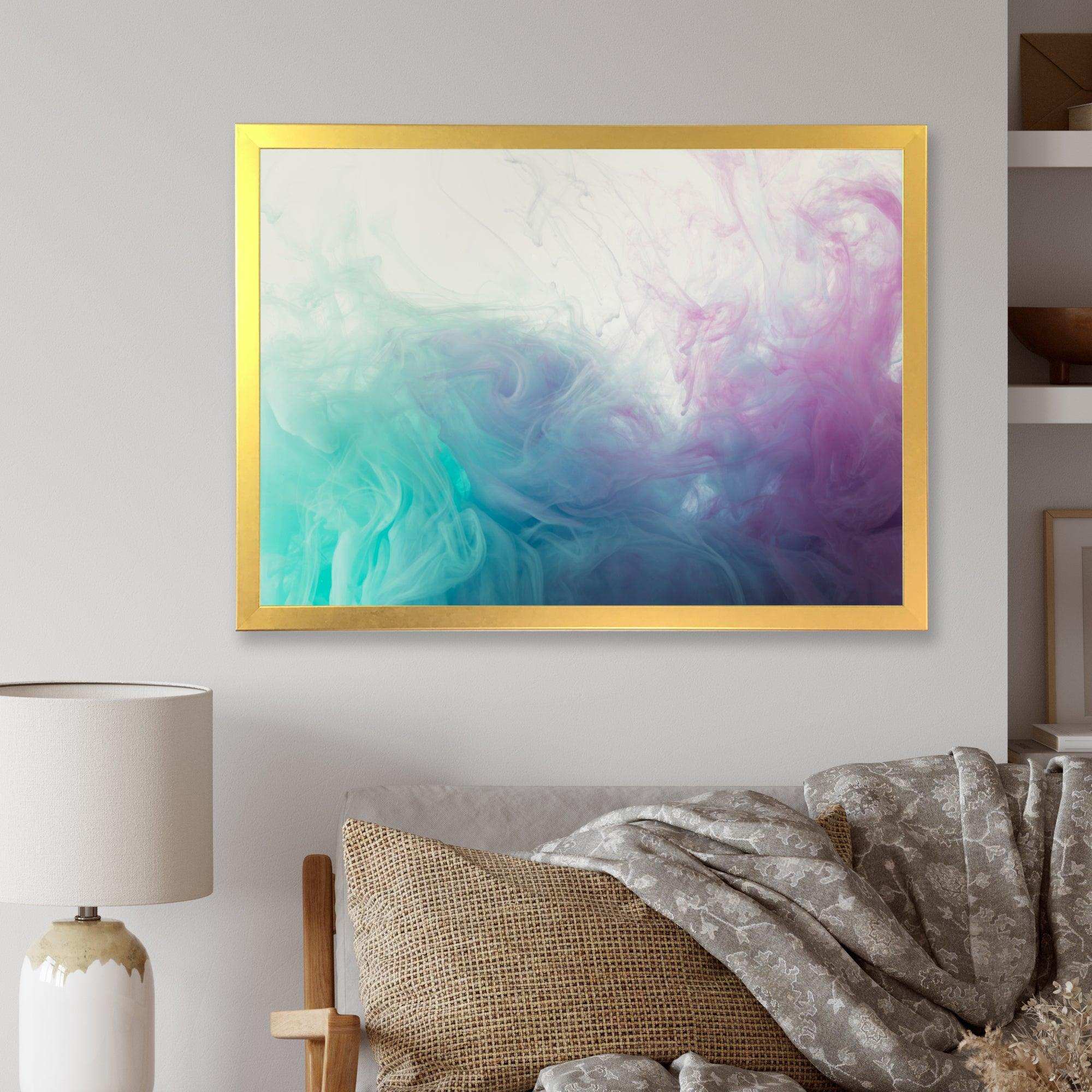 Cyan, Blue and Pink water in Ink Composition