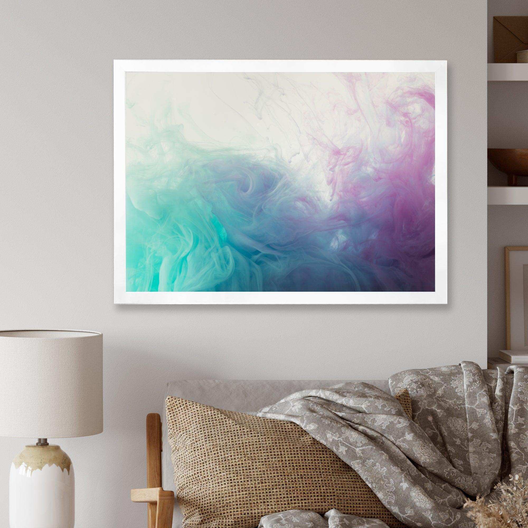 Cyan, Blue and Pink water in Ink Composition