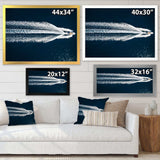 Aerial View Of Speed Boat In Mediterranean Sea