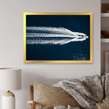 Aerial View Of Speed Boat In Mediterranean Sea