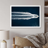 Aerial View Of Speed Boat In Mediterranean Sea