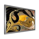Gold And Black Marbled Rippled Texture I