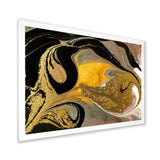 Gold And Black Marbled Rippled Texture I