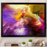 Oil Painted Purple And Yellow Clouds