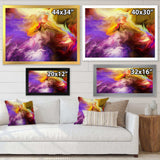 Oil Painted Purple And Yellow Clouds