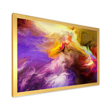 Oil Painted Purple And Yellow Clouds