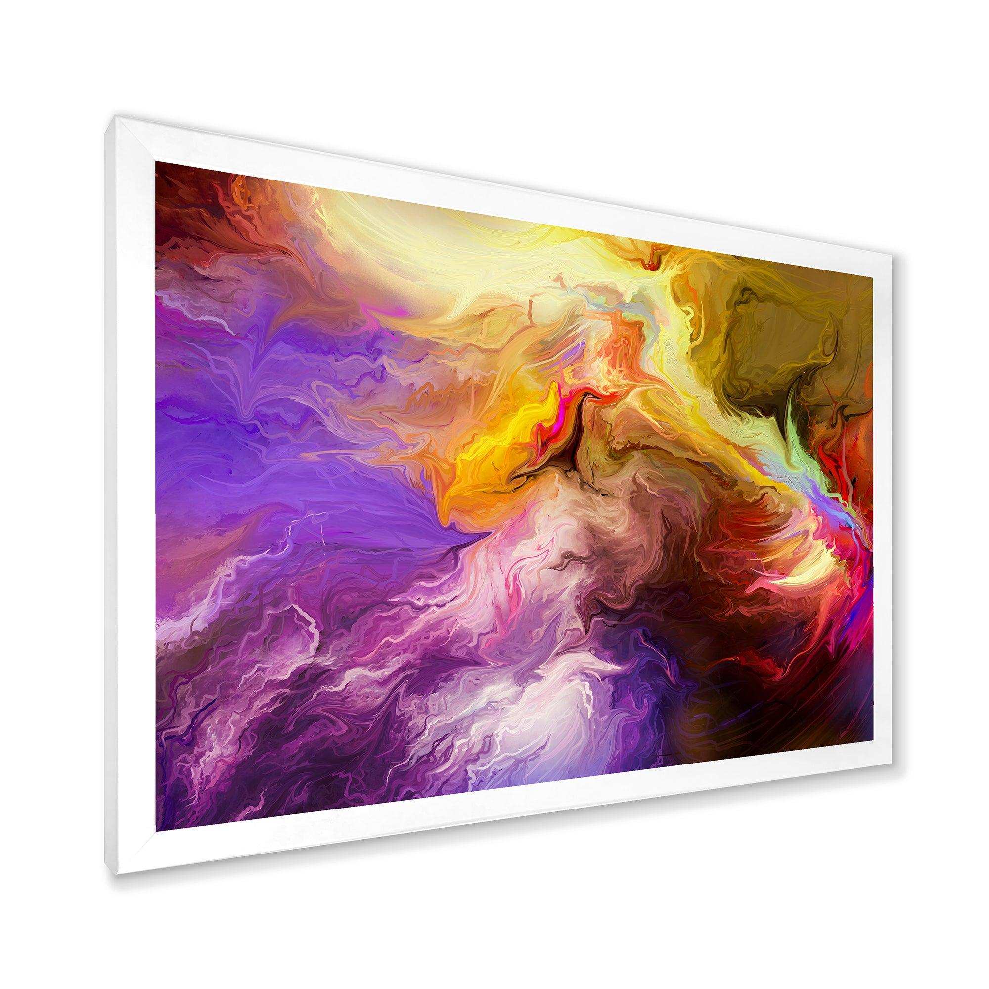 Oil Painted Purple And Yellow Clouds