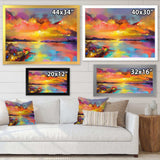 Sunset Painting With Colorful Reflections I